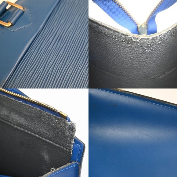 LOUIS VUITTON LV Logo Riviera Hand Bag Epi Leather Blue France - Picture 5 of 16